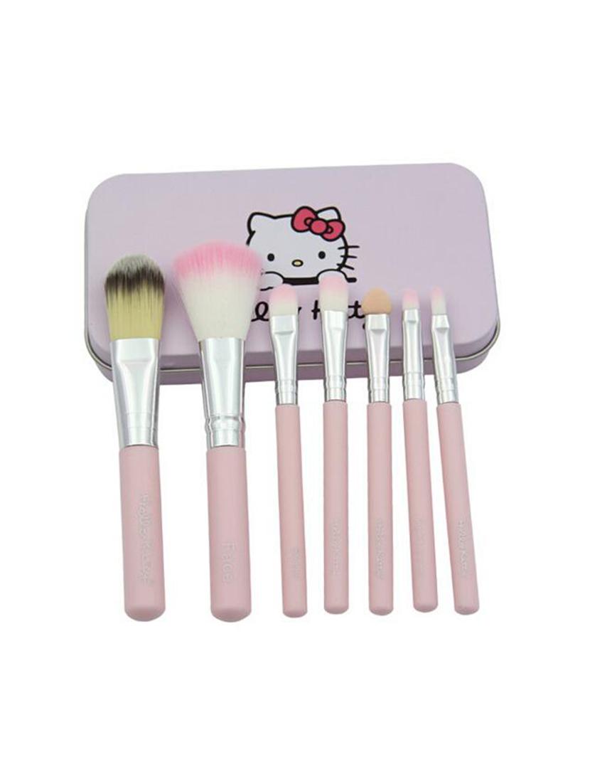 hello kitty (set of 7) makeup brushes(pink) - 16390518 -  Standard Image - 1