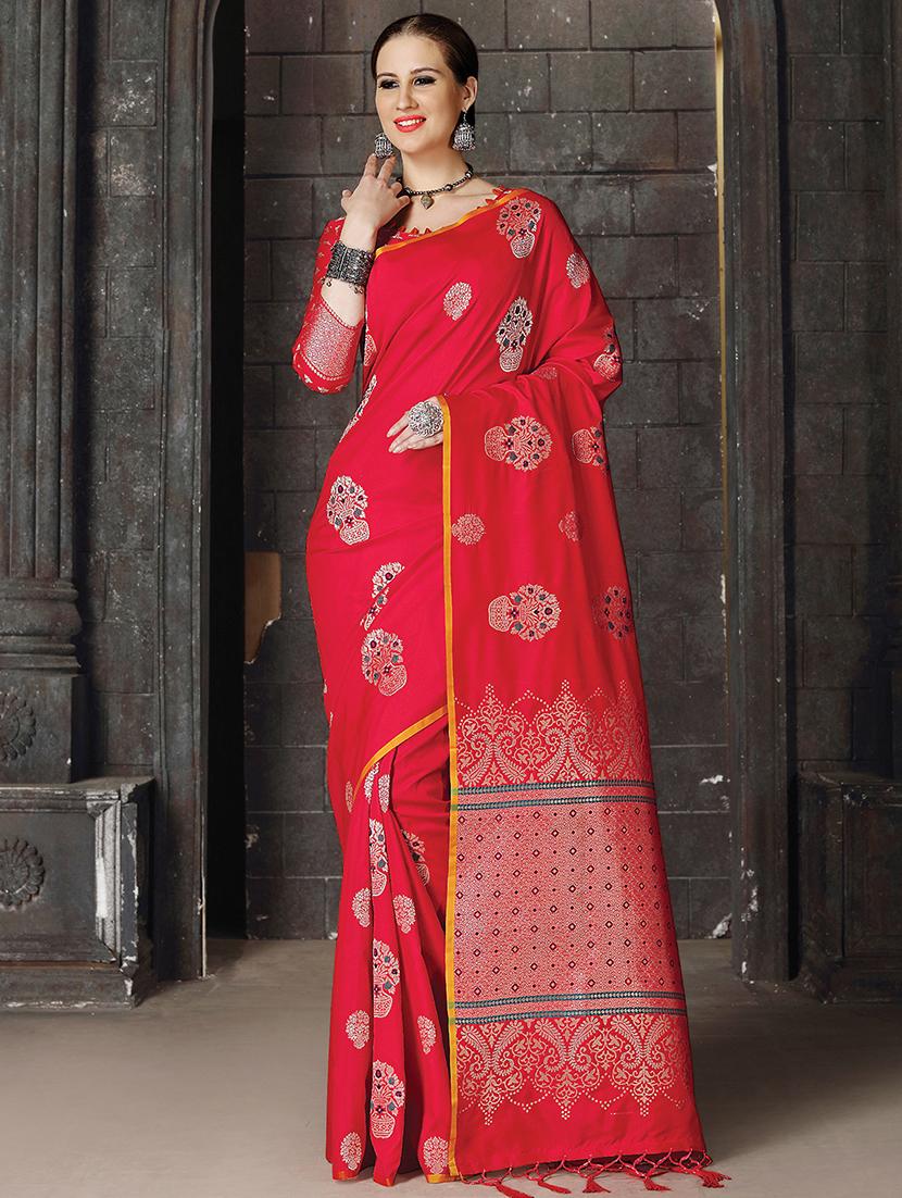 floral banarasi saree with blouse