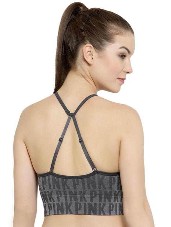 criss cross neck styled back sports bra - 16396949 -  Standard Image - 1