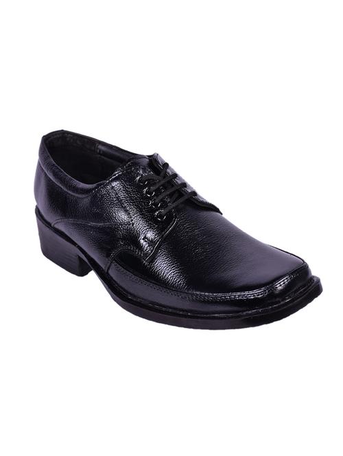avinash handicrafts black leather lace-up derbys - 16397257 - Standard Image - 0