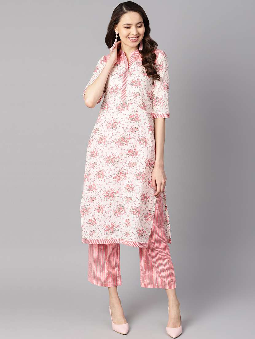 floral printed kurta pant set
