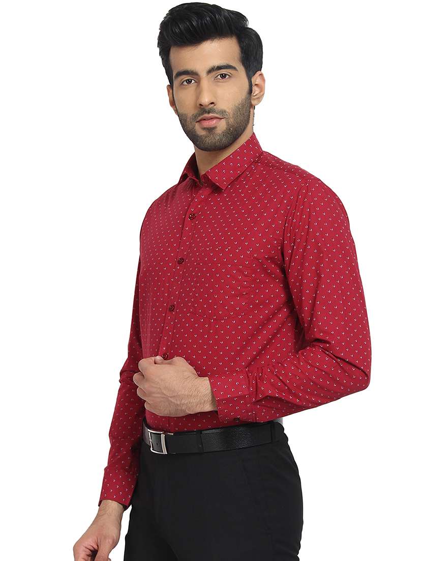 mens micro print casual shirt - 16399599 -  Standard Image - 1