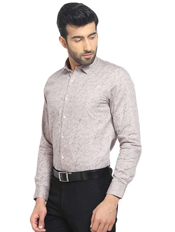 beige printed casual shirt - 16399651 -  Standard Image - 1