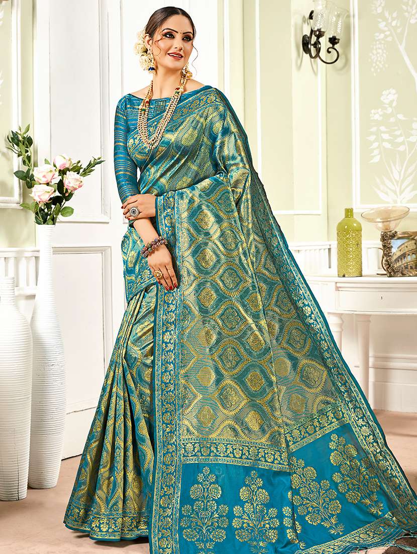 floral kanjivaram saree with blouse