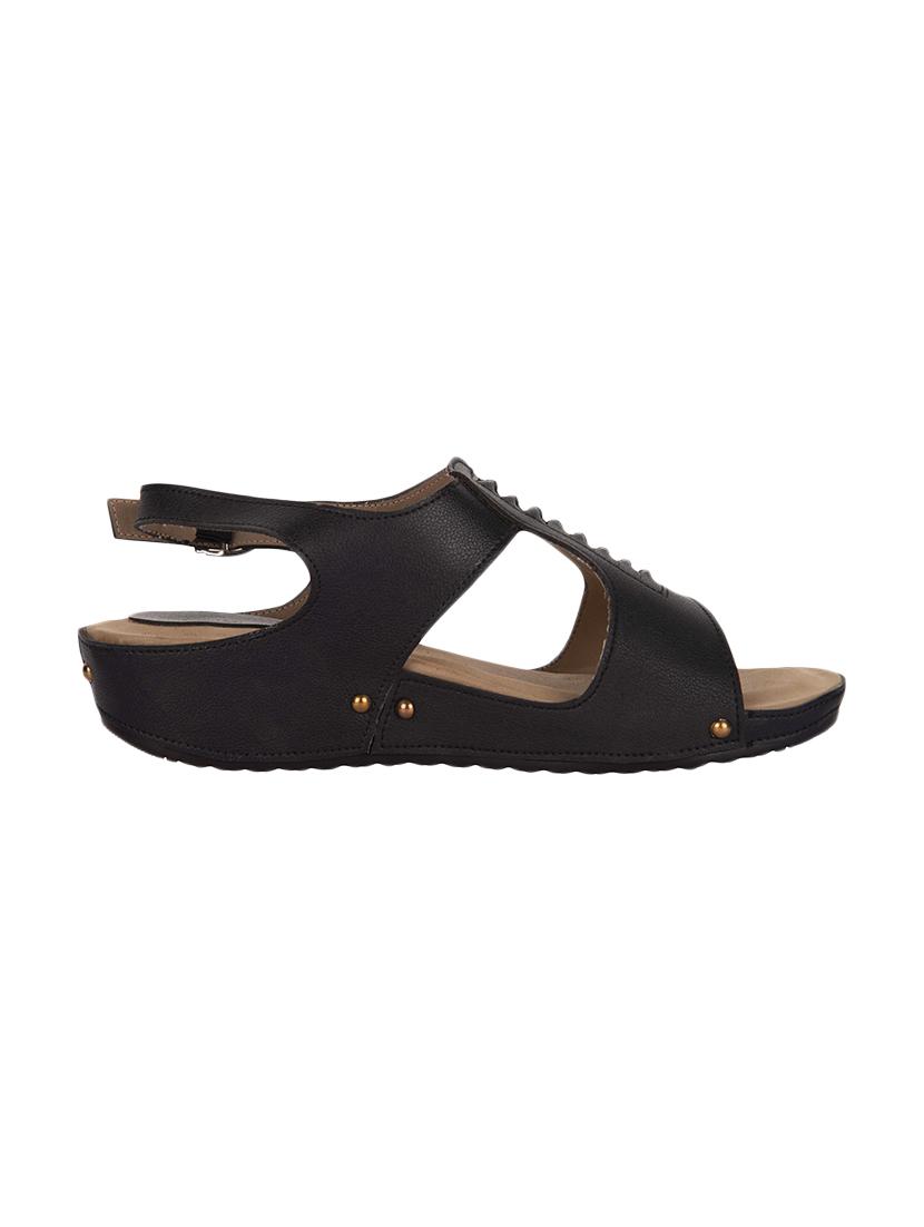 black back strap sandals - 16401749 - Standard Image - 1