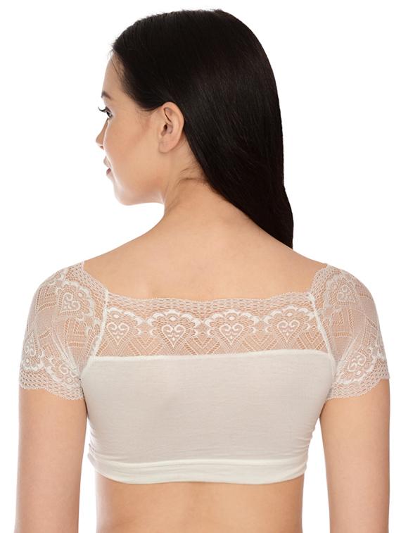 laced detail lightly padded bralette - 16403270 - Standard Image - 1