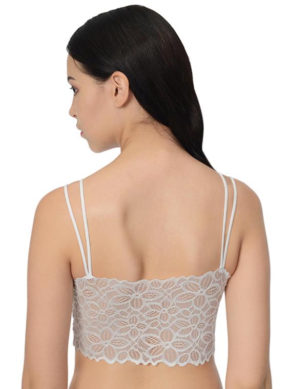 floral laced lightly padded bralette - 16403276 -  Standard Image - 1