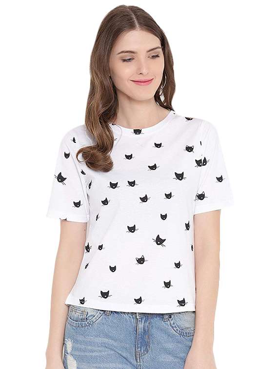 round neck quirky print tee 