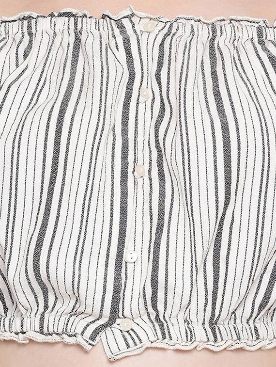 women's crop off shoulder top - 16406980 - Standard Image - 4