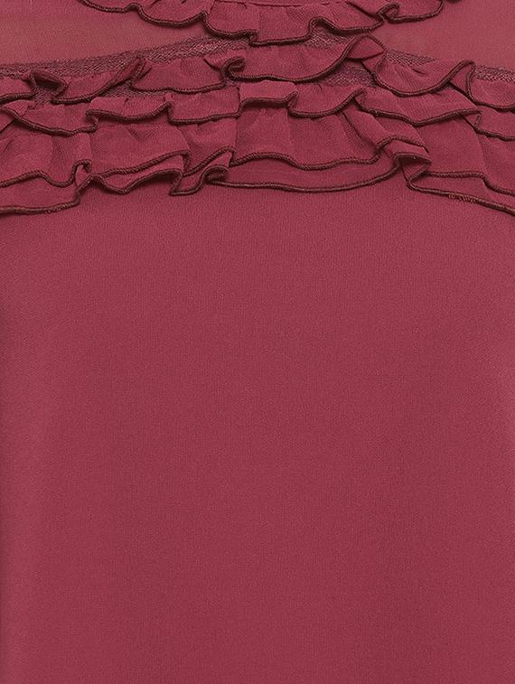 ruffle detail solid top - 16407002 - Standard Image - 4