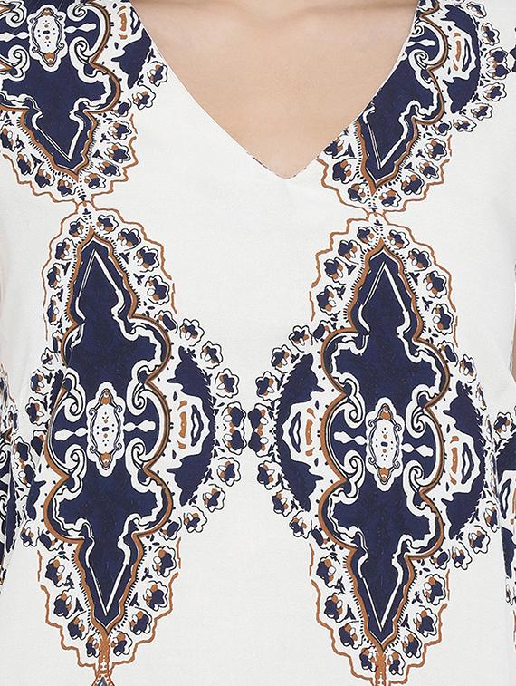 v-neck cap sleeved tunic - 16407015 - Standard Image - 4