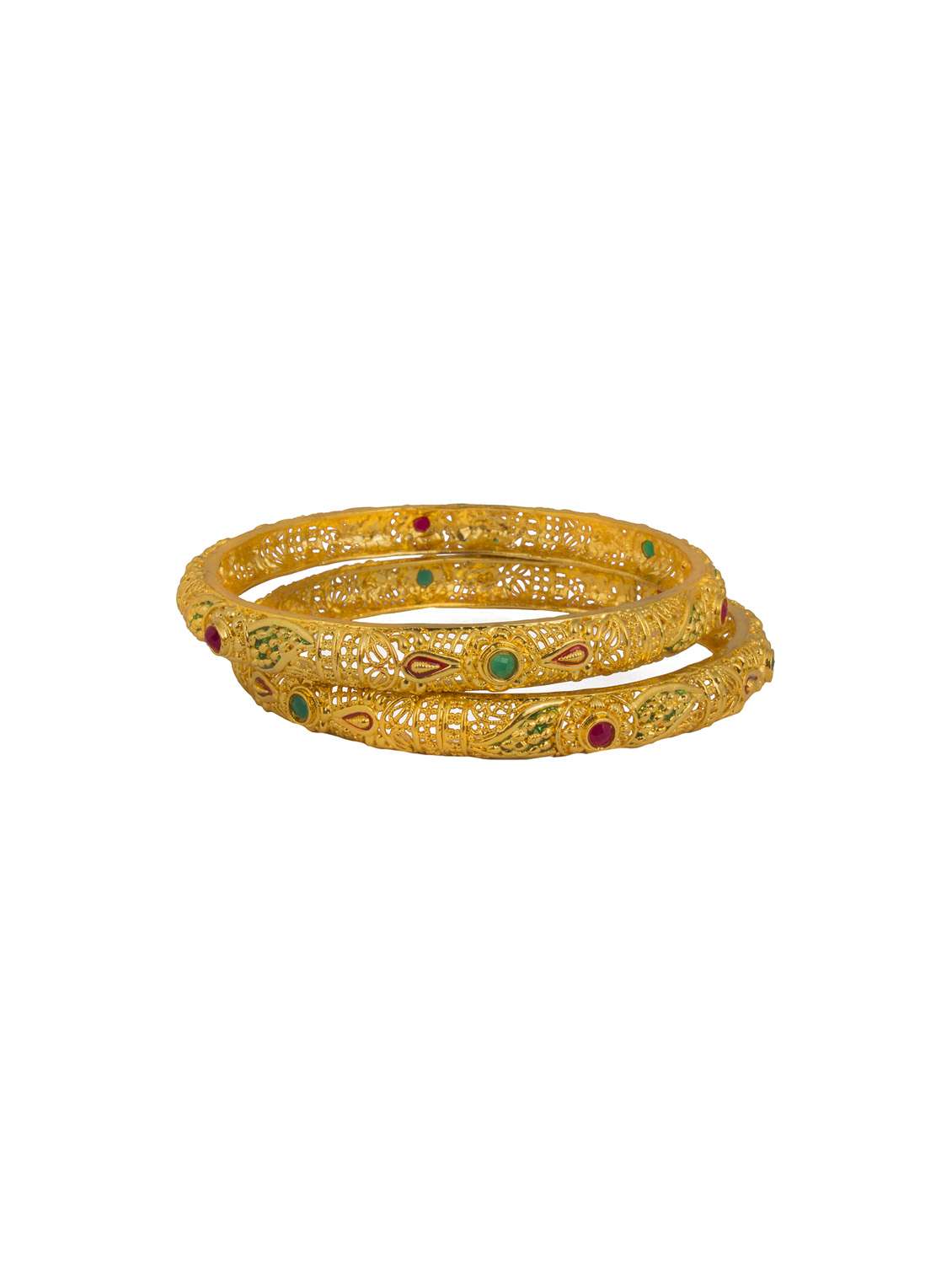 multi colored brass bangle