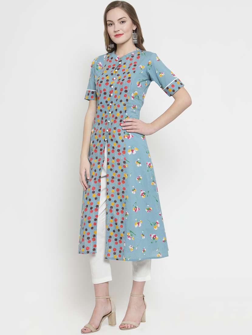 printed kurta pant set - 16408157 -  Standard Image - 1