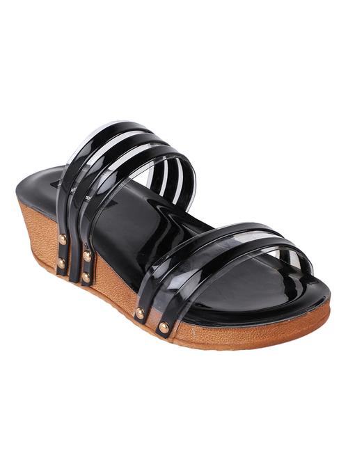 black slip on wedges - 16409262 -  Standard Image - 0