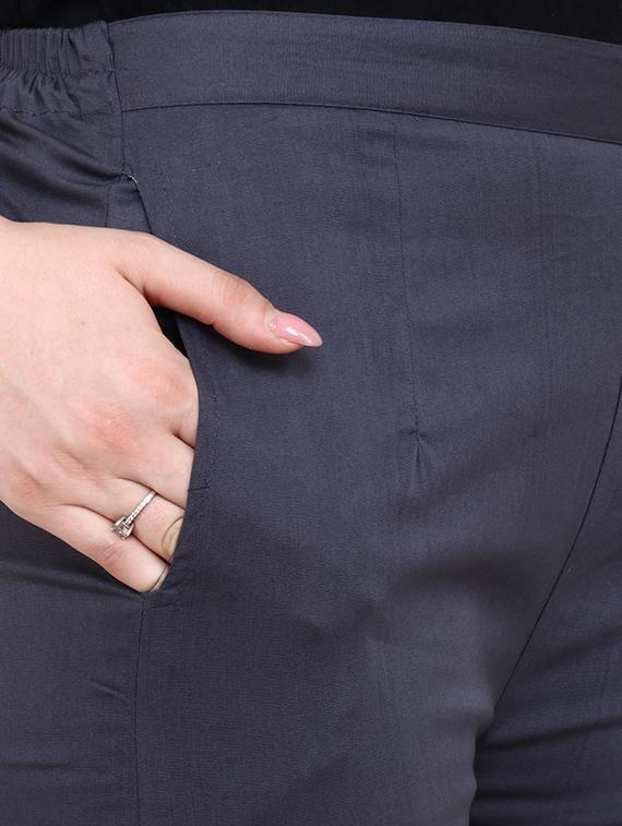 pocket detail flat front trousers - 16409337 - Standard Image - 4