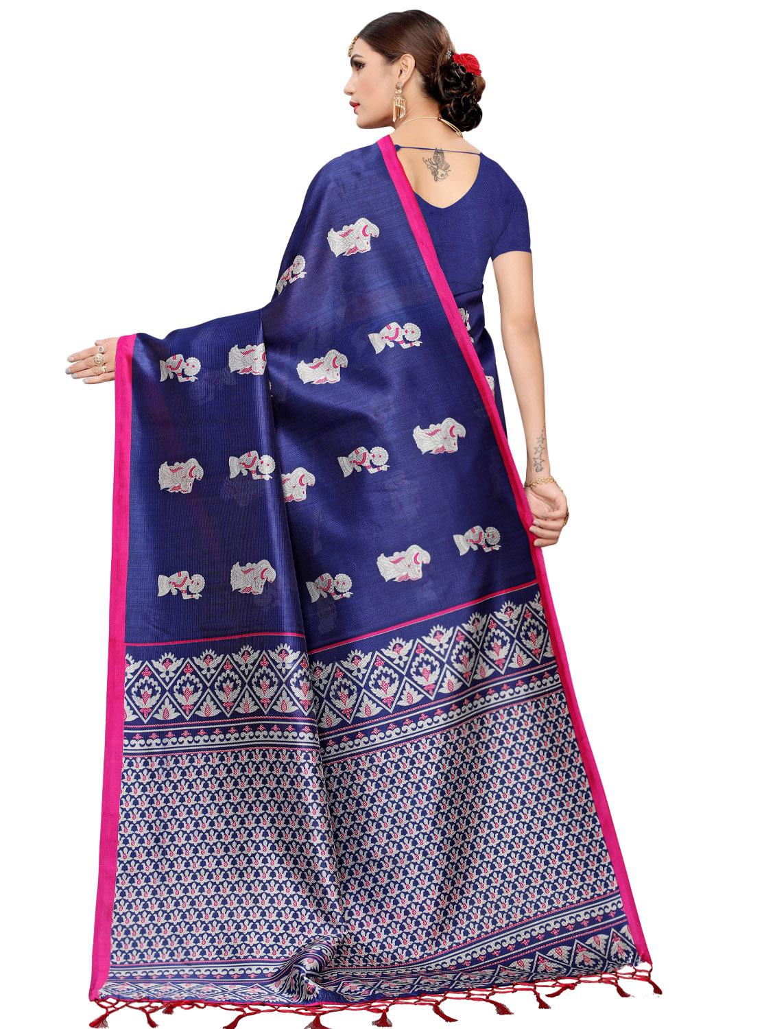 kalamkari printed mysore silk saree with blouse - 16410058 -  Standard Image - 1