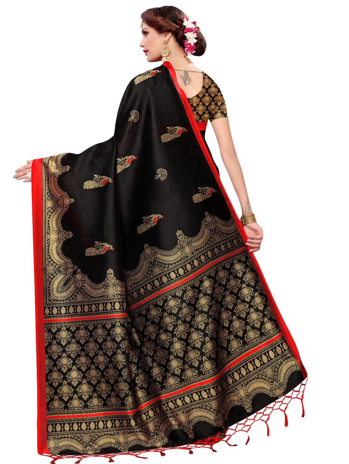 kalamkari printed mysore silk saree with blouse - 16410065 -  Standard Image - 1