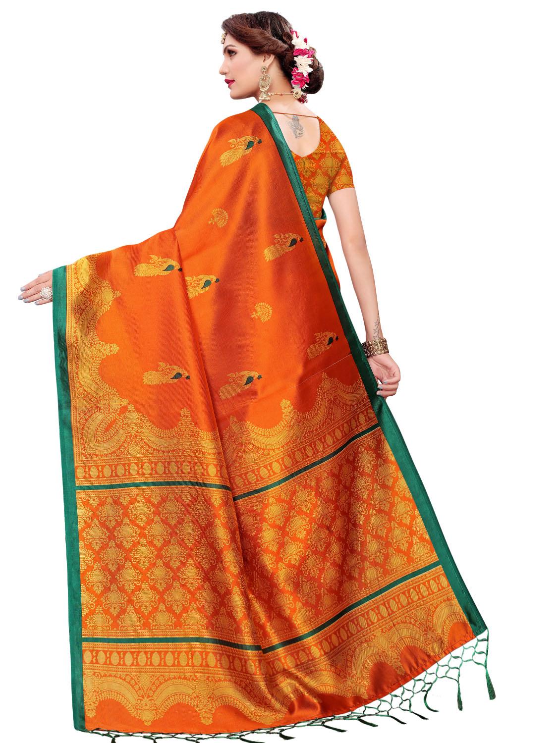 kalamkari printed mysore silk saree with blouse - 16410067 -  Standard Image - 1