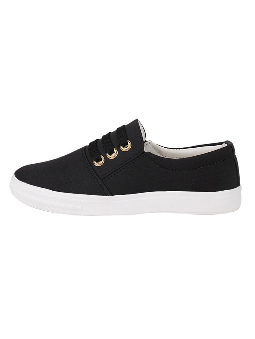 black slip on casual shoes - 16416464 - Standard Image - 1