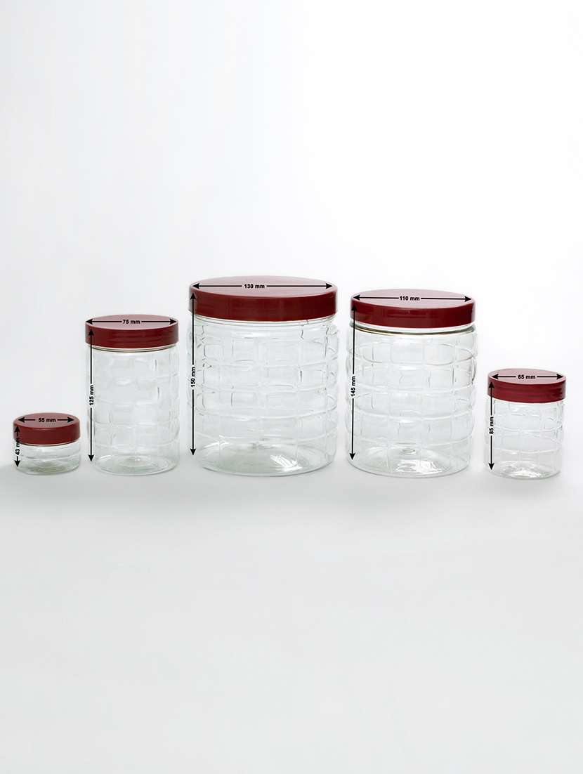  checkers jars plastic container with brown cap  (set of 20)  - 16416878 -  Standard Image - 1