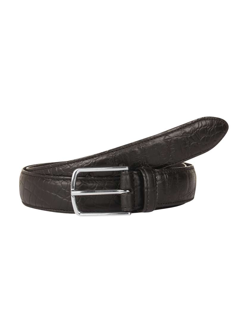 charcol black leather belt