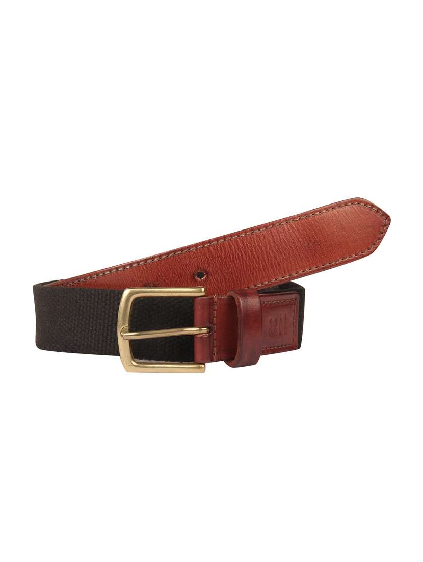 brownblack fabric belt
