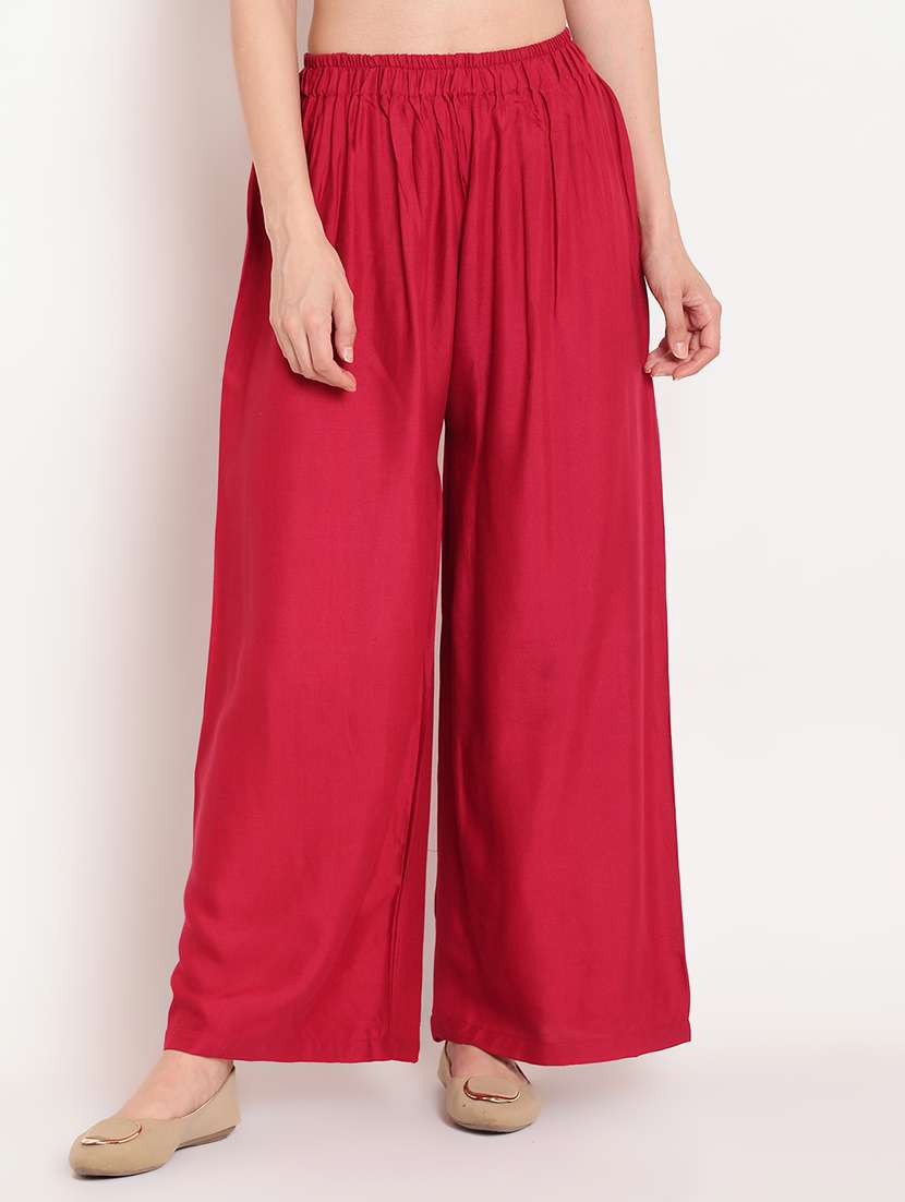 High Rise Solid Palazzo 