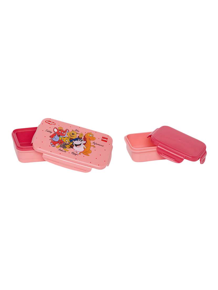 pink plastic & steel lunch box - 16420894 -  Standard Image - 4
