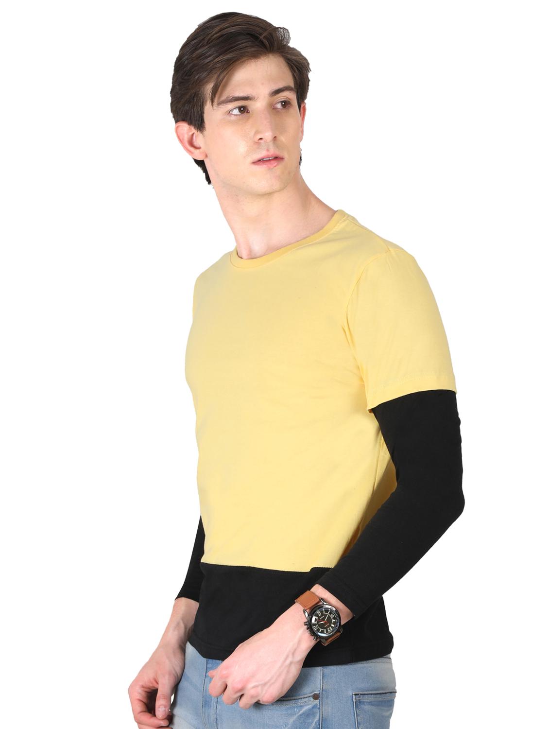 yellow cut & sew t-shirt - 16421375 - Standard Image - 1