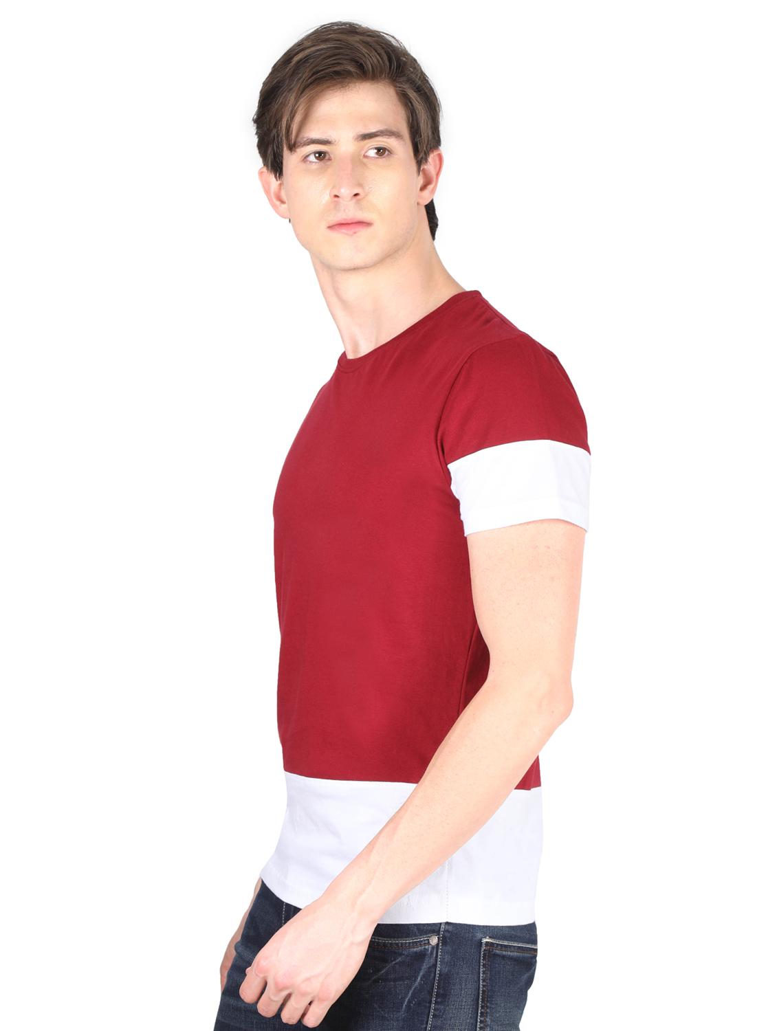 men color block short sleeves t-shirt - 16421474 - Standard Image - 1