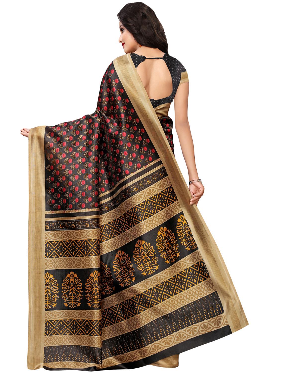 floral mysore silk saree with blouse - 16422140 - Standard Image - 1