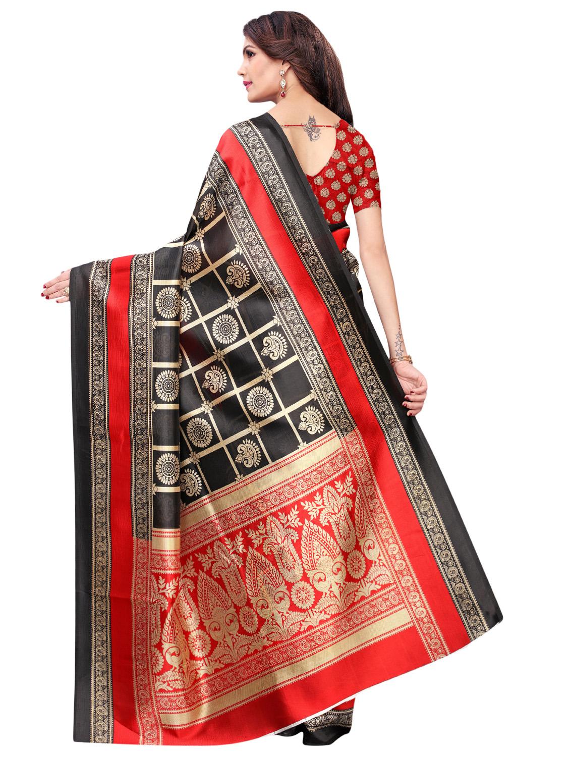 floral mysore silk saree with blouse - 16422146 - Standard Image - 1