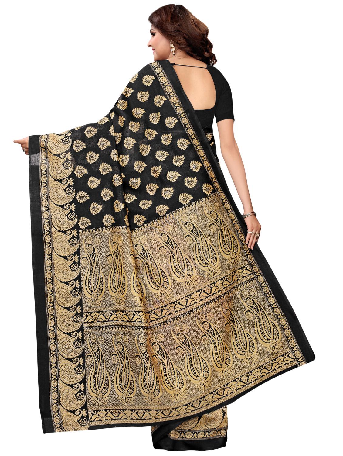 paisley mysore silk saree with blouse - 16422164 - Standard Image - 1