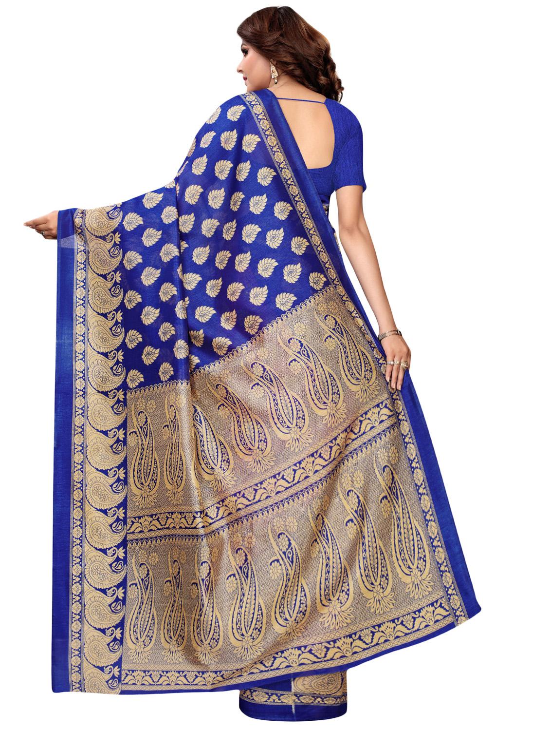 paisley mysore silk saree with blouse - 16422165 - Standard Image - 1