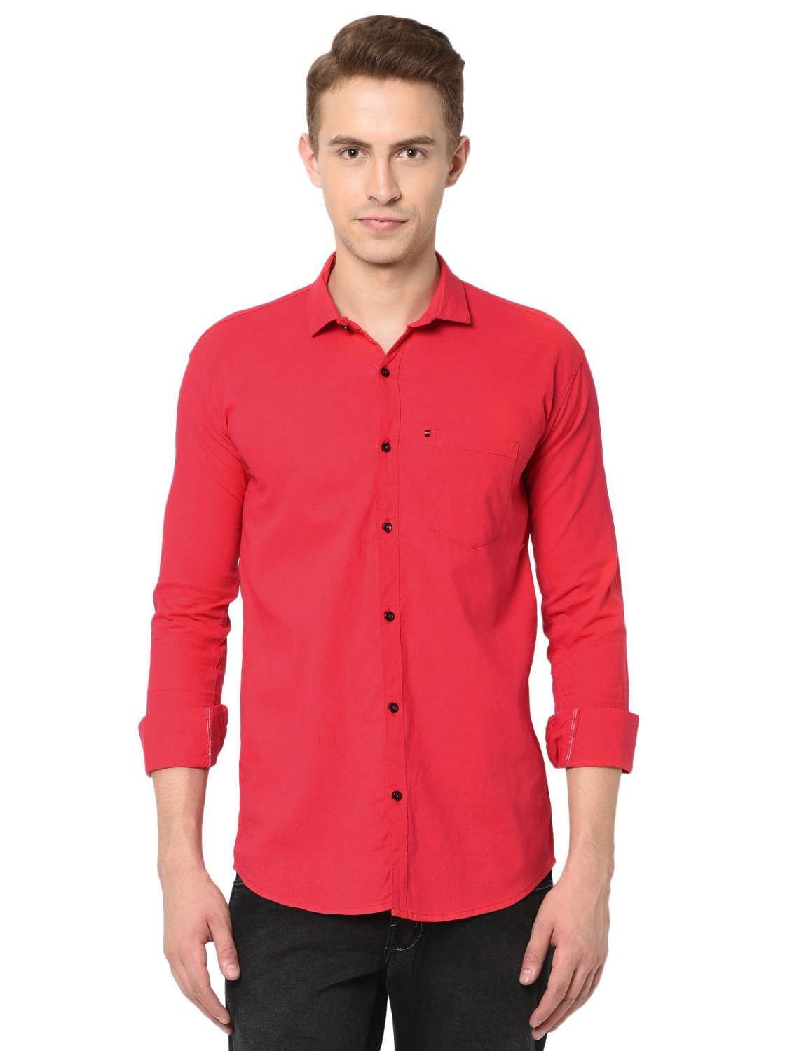 mens solid casual shirt