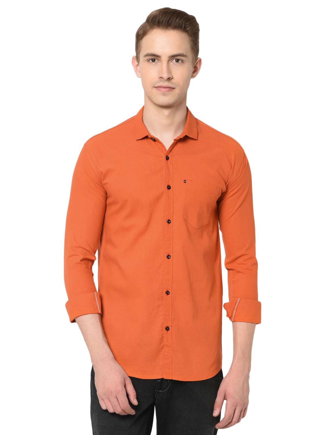 mens solid casual shirt