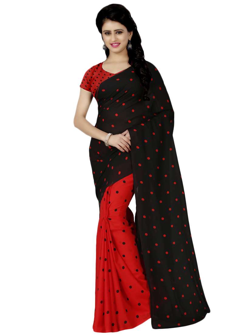 multi colored georgette combos saree with blouse - 16425585 -  Standard Image - 1