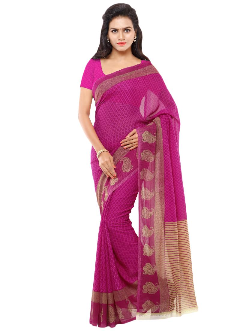 set of 2 multicolor printed saree combo with blouse - 16425599 - Standard Image - 1