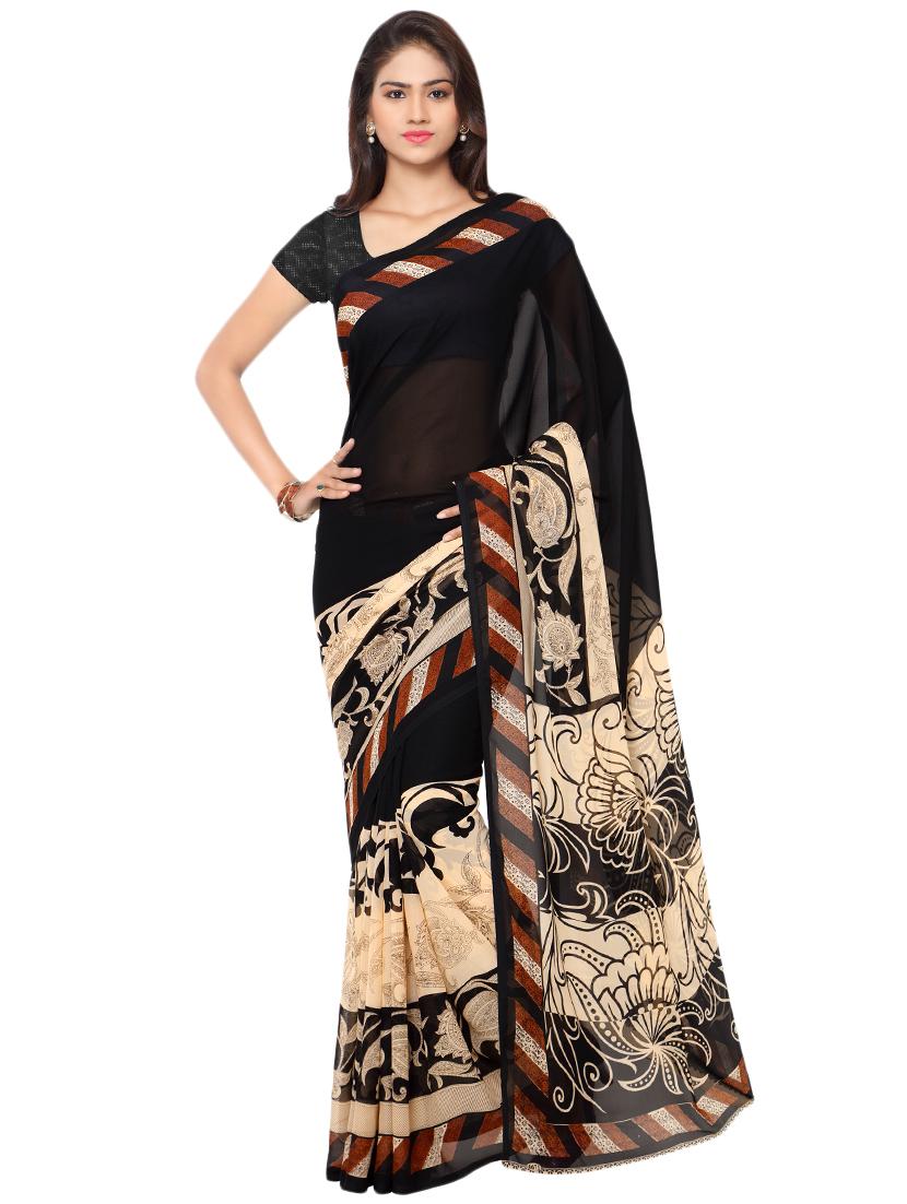 set of 2 multicolor printed saree combo with blouse - 16425611 - Standard Image - 1