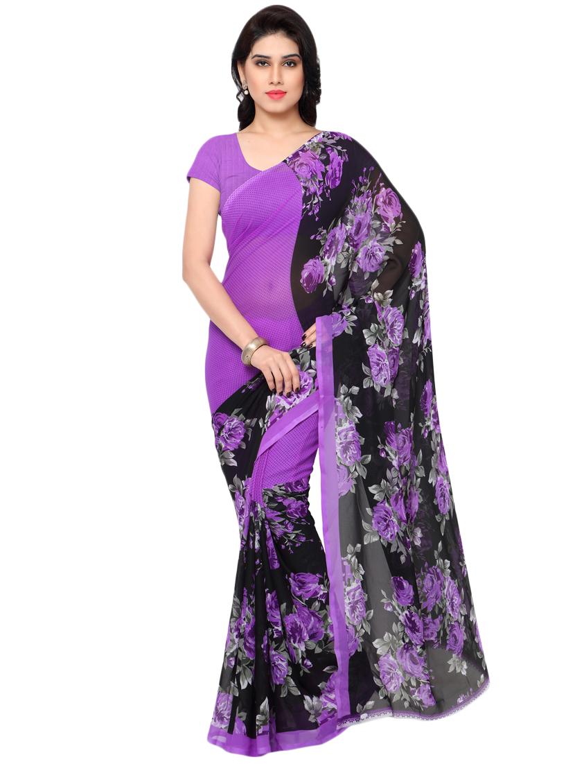 set of 2 multicolor printed saree combo with blouse - 16426500 - Standard Image - 1
