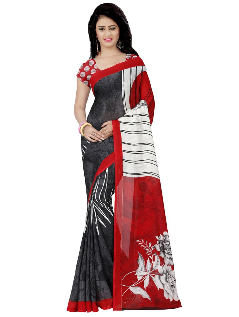 set of 2 printed saree combo - 16426591 - Standard Image - 1