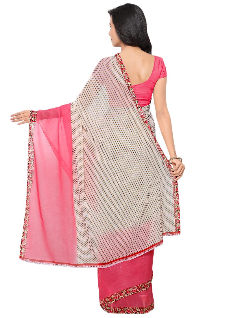 contrast border printed saree - 16426838 - Standard Image - 1