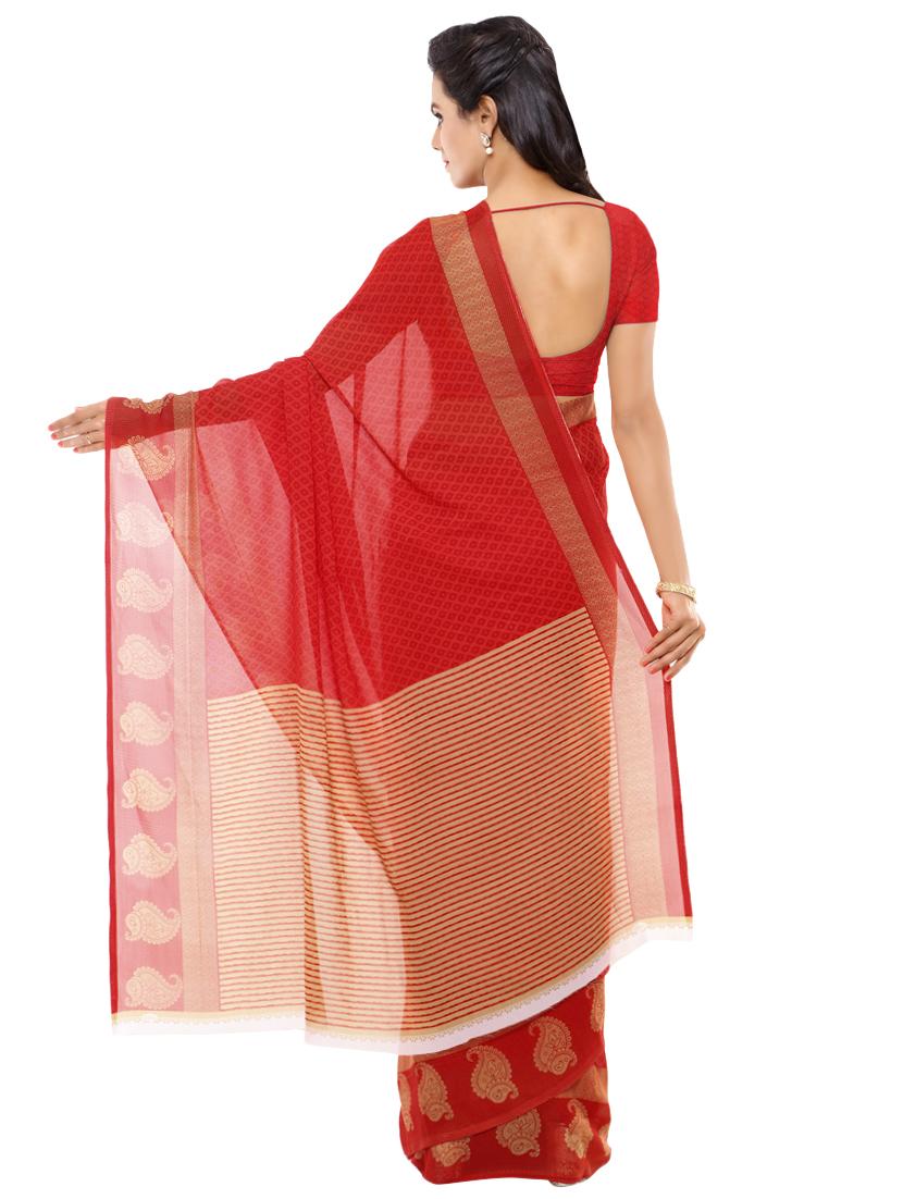paisley printed saree - 16426844 - Standard Image - 1