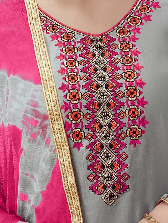 embroidered unstitched suit - 16428576 -  Standard Image - 1