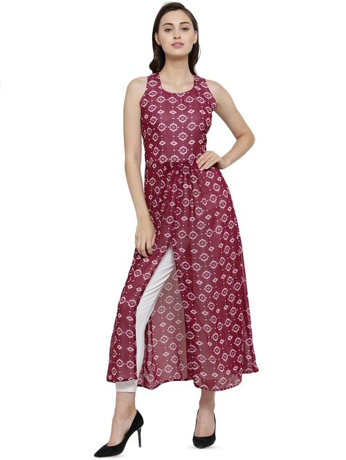 women's front slit kurta - 16430782 - Standard Image - 0