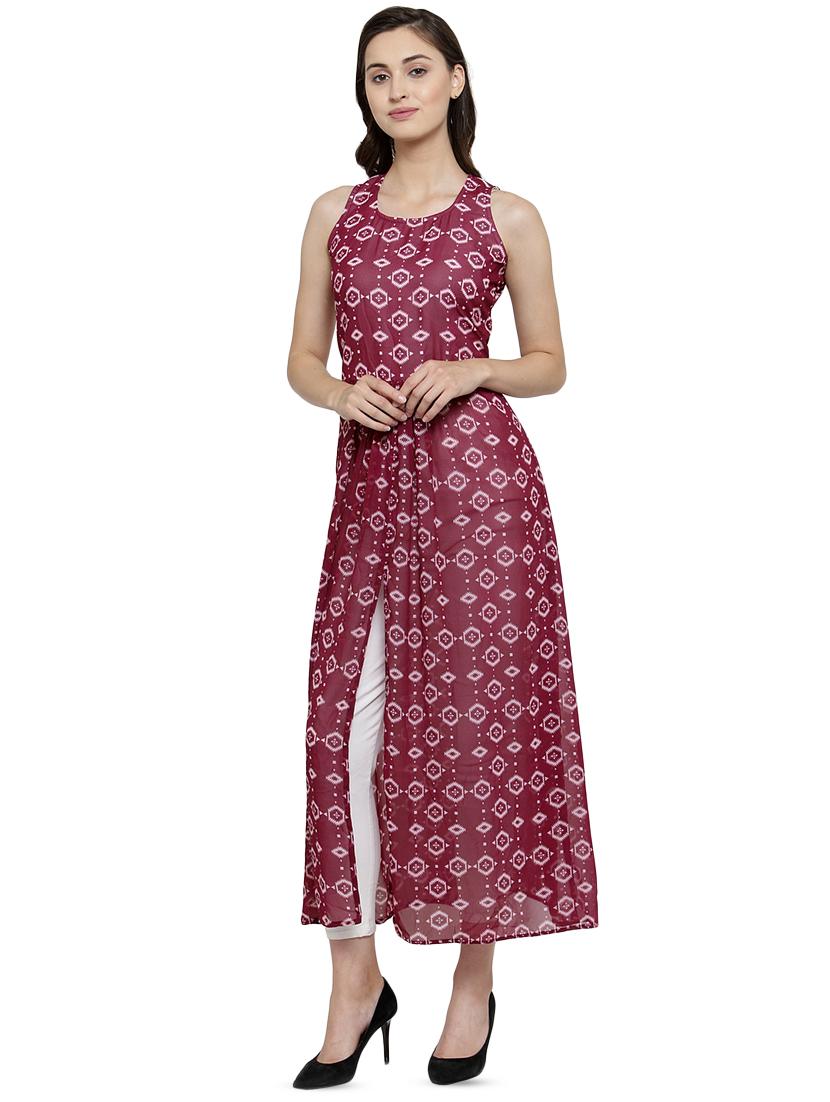 women's front slit kurta - 16430782 - Standard Image - 1