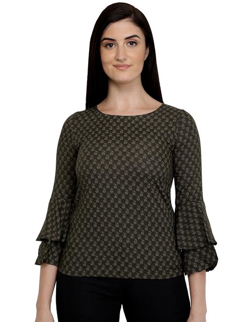 bell sleeved floral top - 16431174 - Standard Image - 0