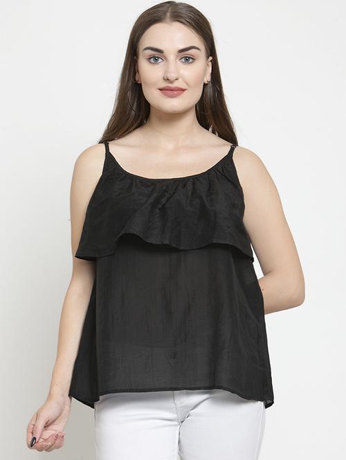 women's layered shoulder strap top - 16431735 -  Standard Image - 0