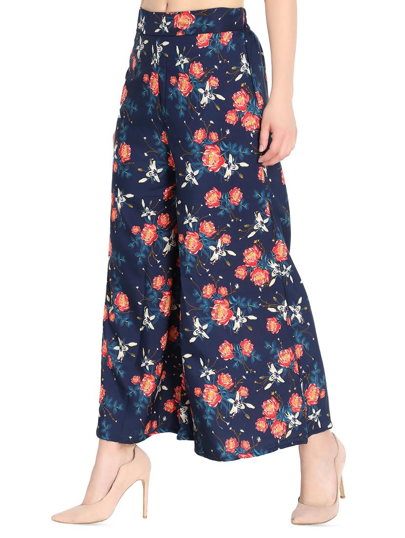 floral flared palazzo - 16432739 -  Standard Image - 1