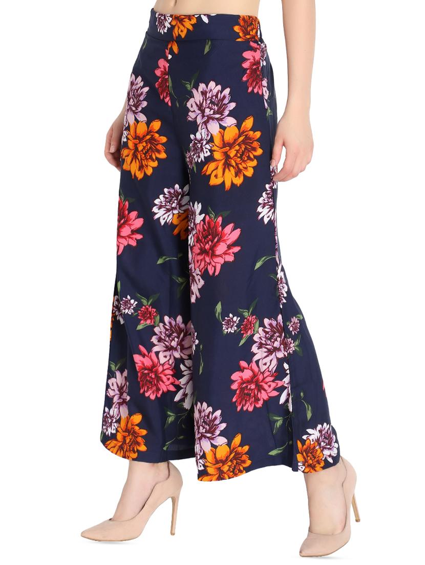 floral printed flared palazzo - 16432741 -  Standard Image - 1